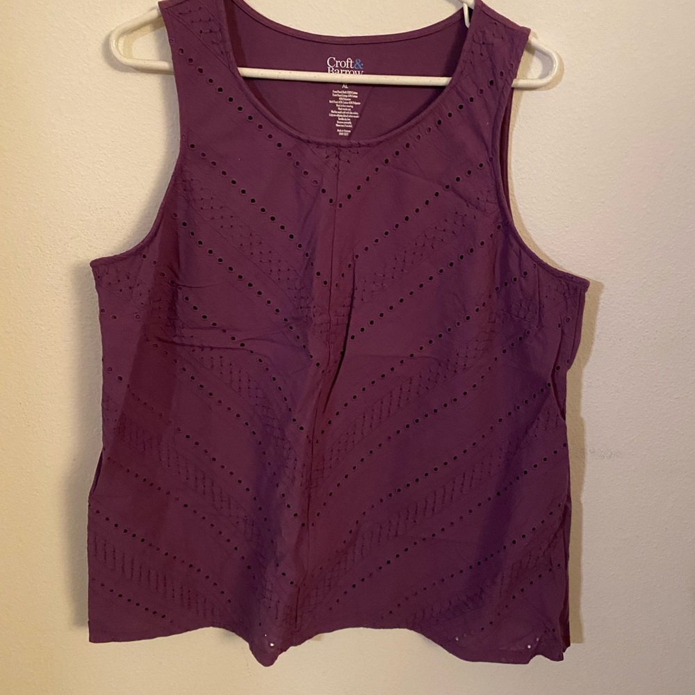 Croft & Barrow Women's Plum Tank Top